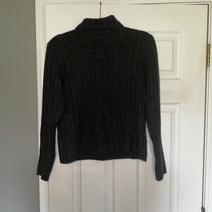 Fjall 100% Cashmere Dark Gray Turtle Neck Sweater Long Sleeve Size Small